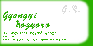 gyongyi mogyoro business card