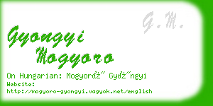 gyongyi mogyoro business card